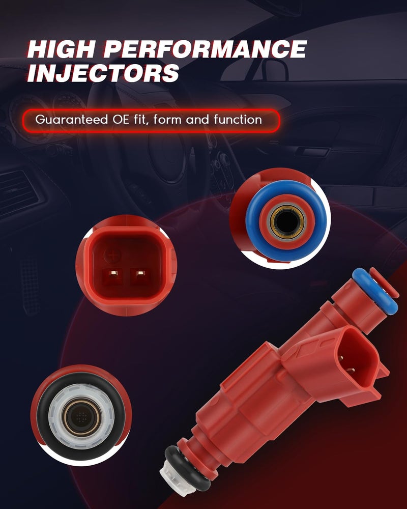 ANGLEWIDE 6pcs 0280156161 Injector,ANGLEWIDE 12 Holes Fuel Injectors Set fit for Dodge Dakota for Ram 1500 Van for Ram 2500 Van,for Ford Escape Mustang Windstar,for Jeep Cherokee Grand Cherokee Liberty Wrangler - Image 4